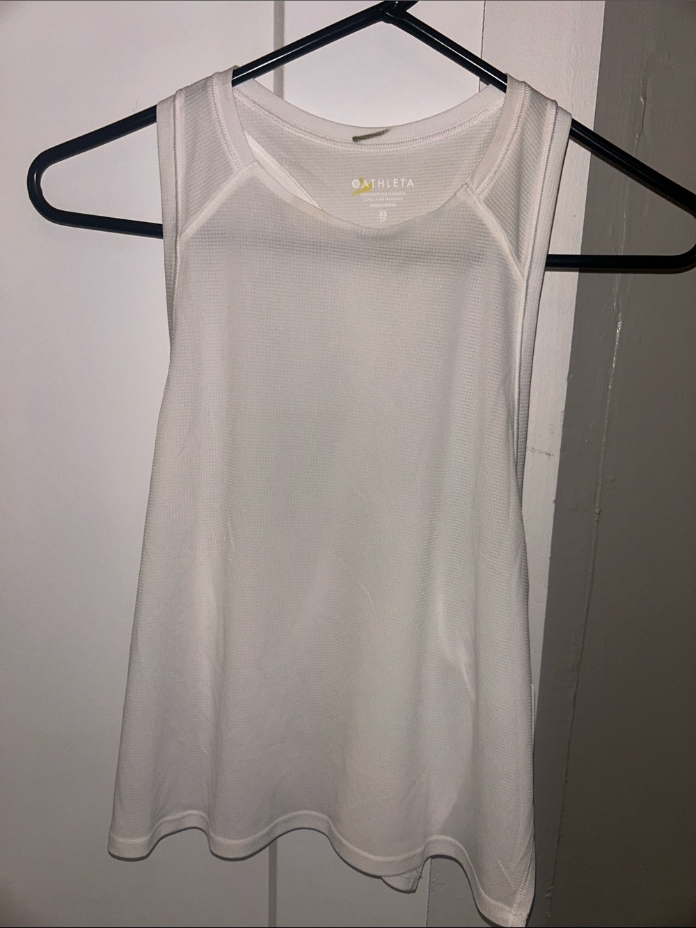 NWT Athleta GridKnit Singlet Tank Top White - XS